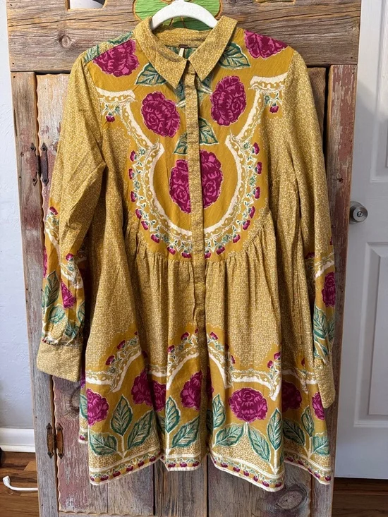 Free People Smell the Roses Dress Floral size medium - Picture 5 of 14